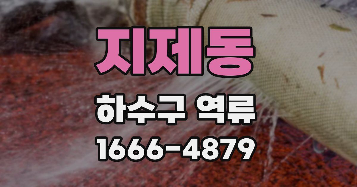 지제동 하수구 역류