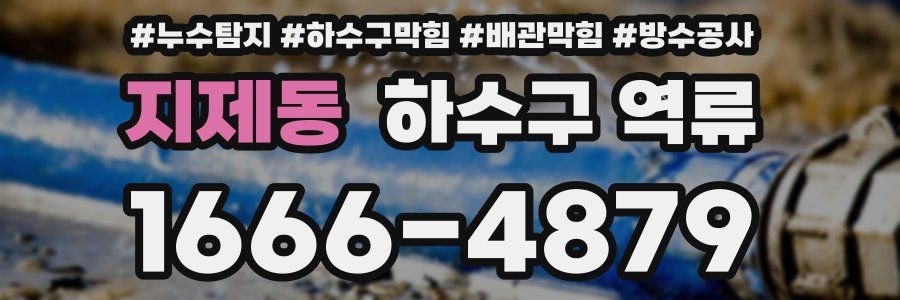 지제동 하수구 역류