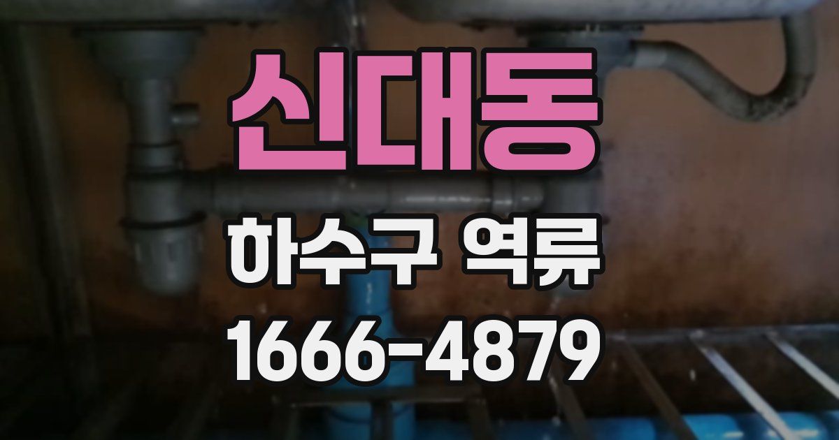 신대동 하수구 역류