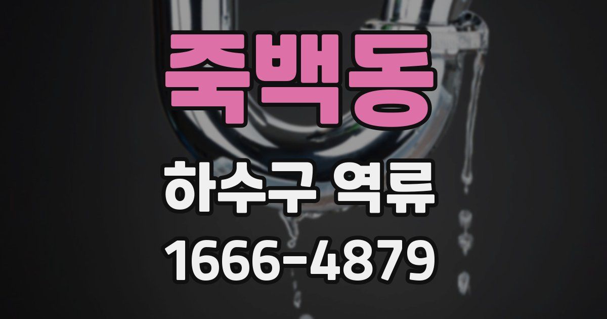 죽백동 하수구 역류