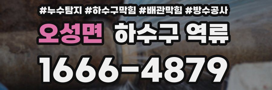오성면 하수구 역류