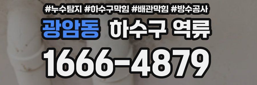 광암동 하수구 역류