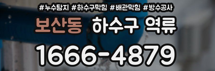 보산동 하수구 역류