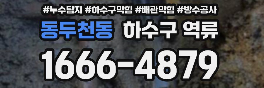 동두천동 하수구 역류
