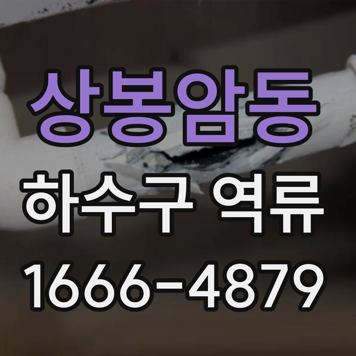 상봉암동 하수구 역류