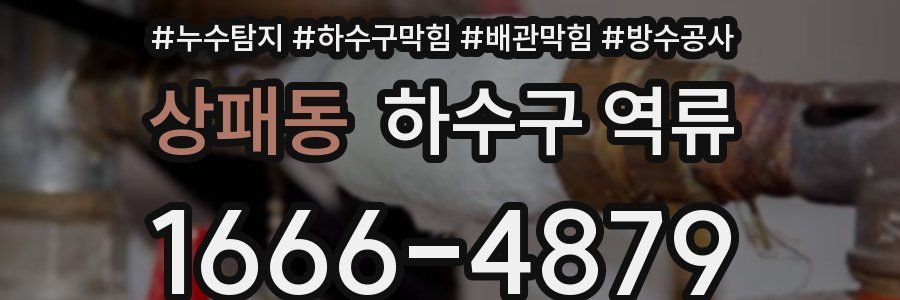 상패동 하수구 역류