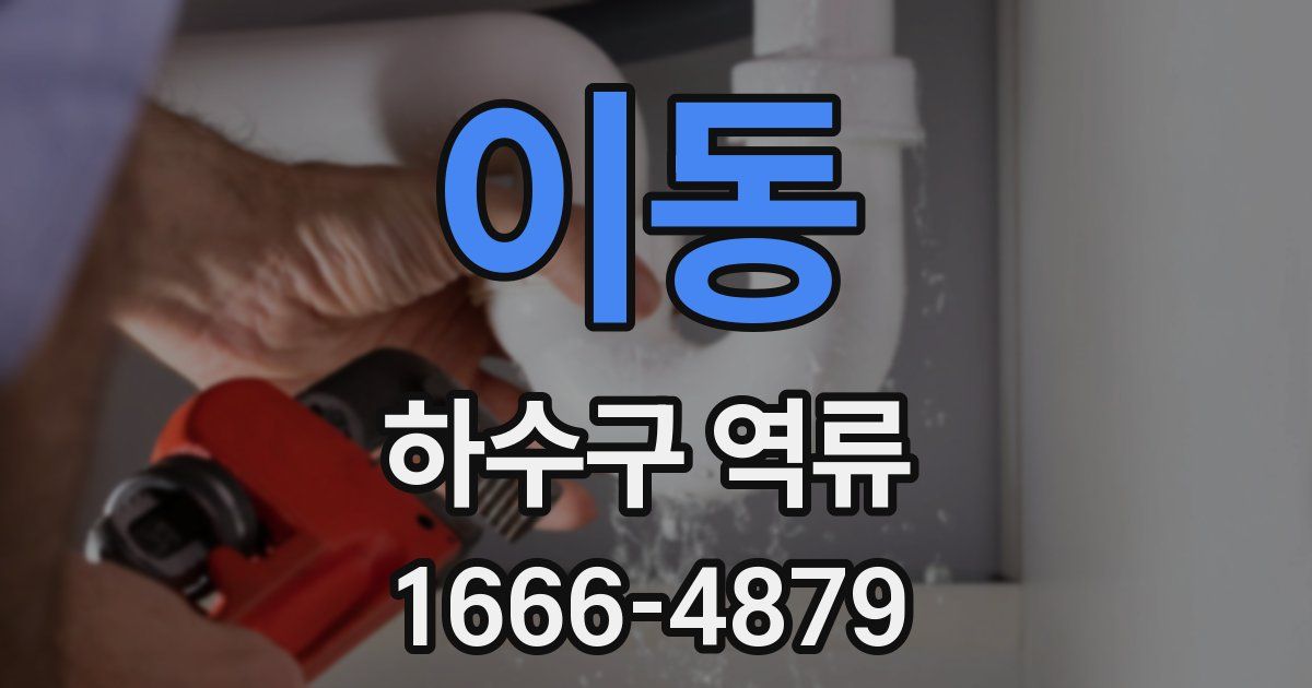 이동 하수구 역류