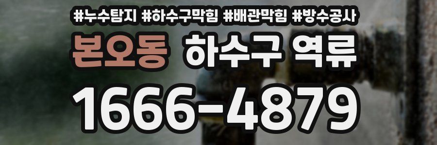 본오동 하수구 역류