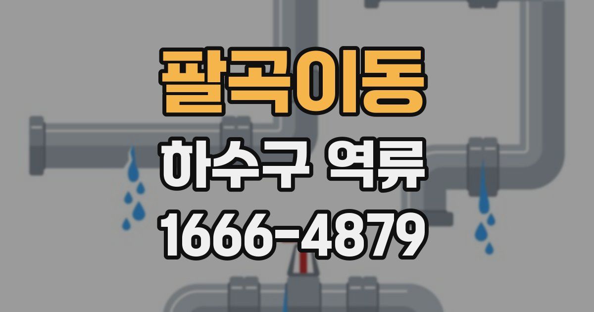 팔곡이동 하수구 역류
