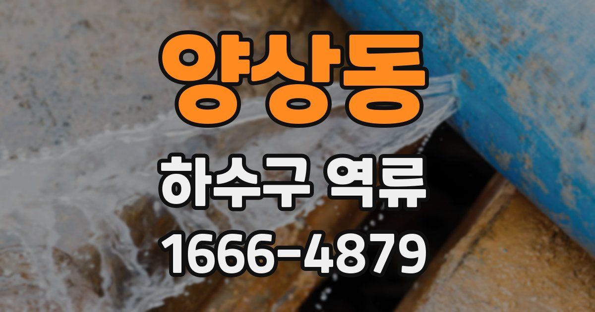 양상동 하수구 역류
