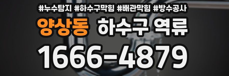 양상동 하수구 역류