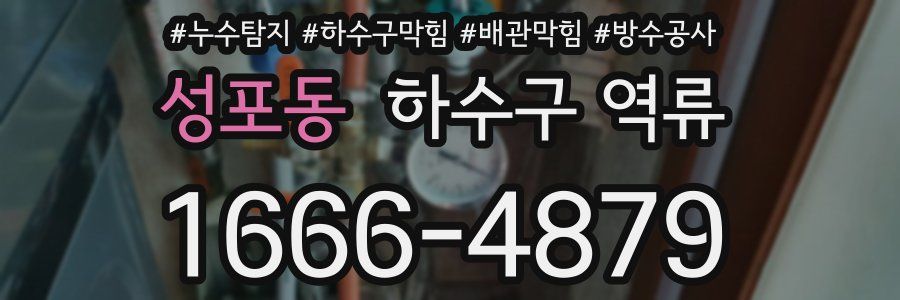 성포동 하수구 역류