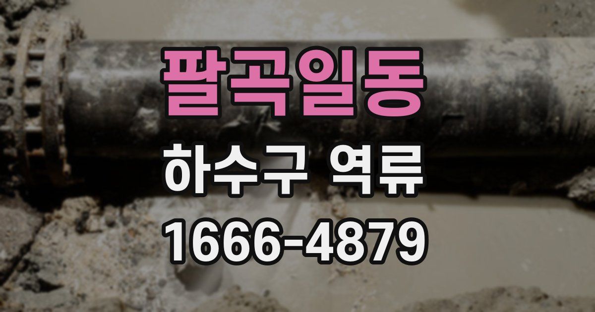 팔곡일동 하수구 역류