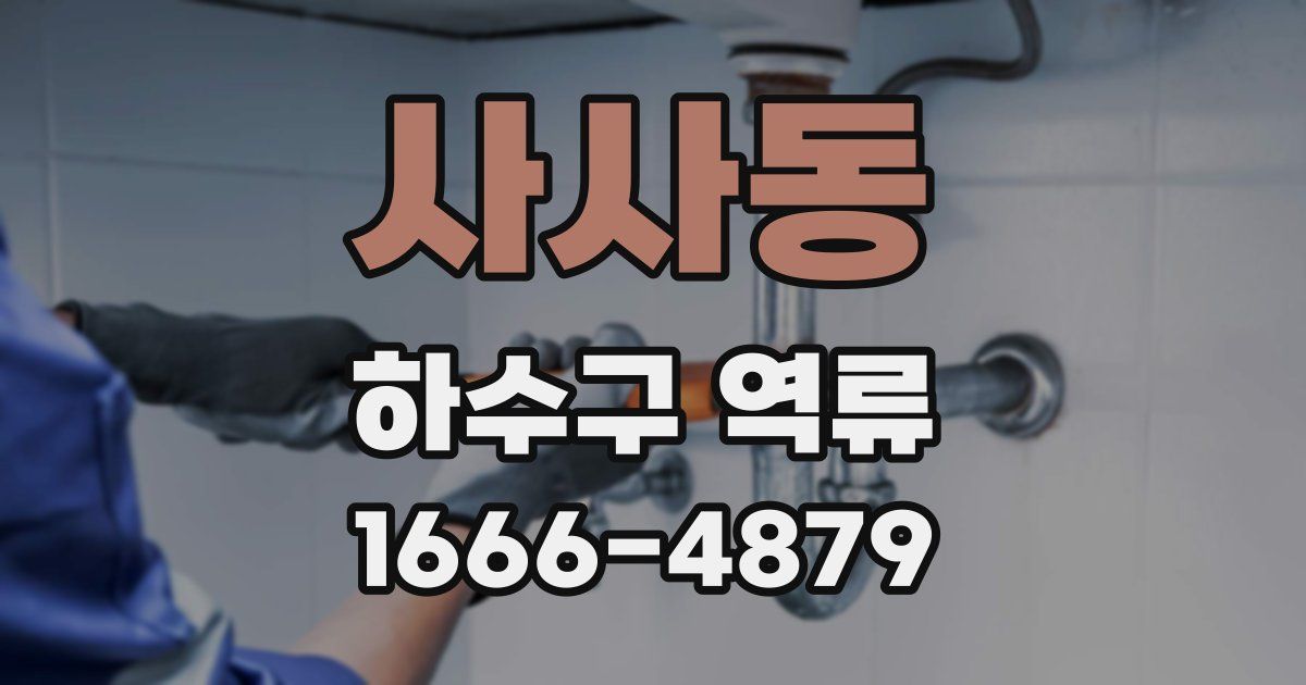 사사동 하수구 역류