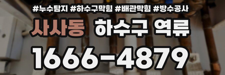 사사동 하수구 역류