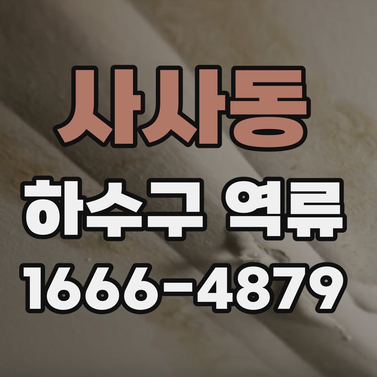 사사동 하수구 역류