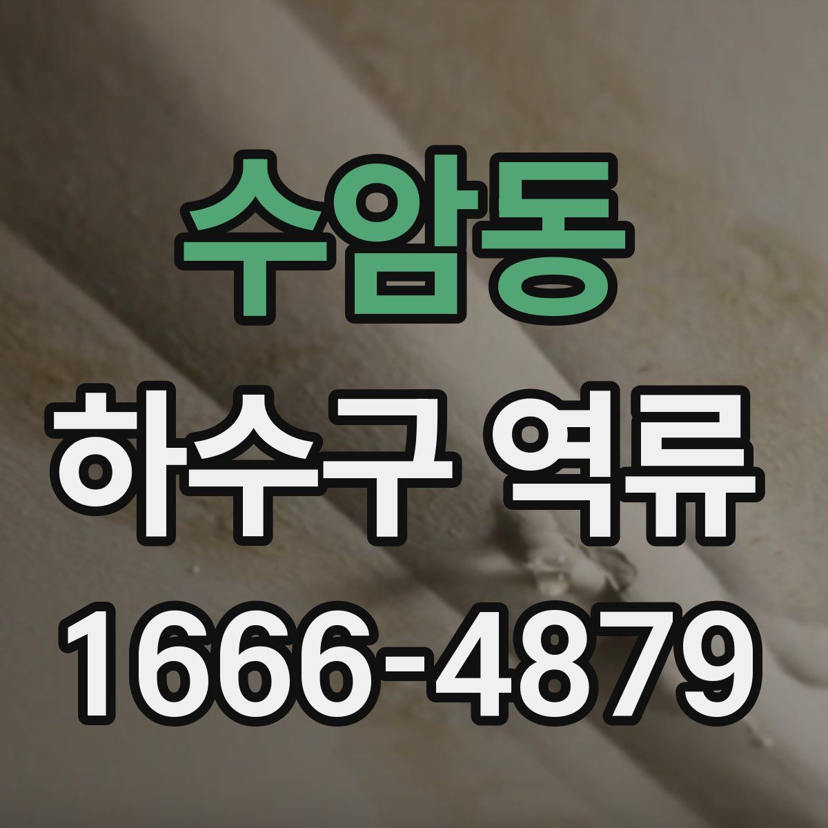 수암동 하수구 역류