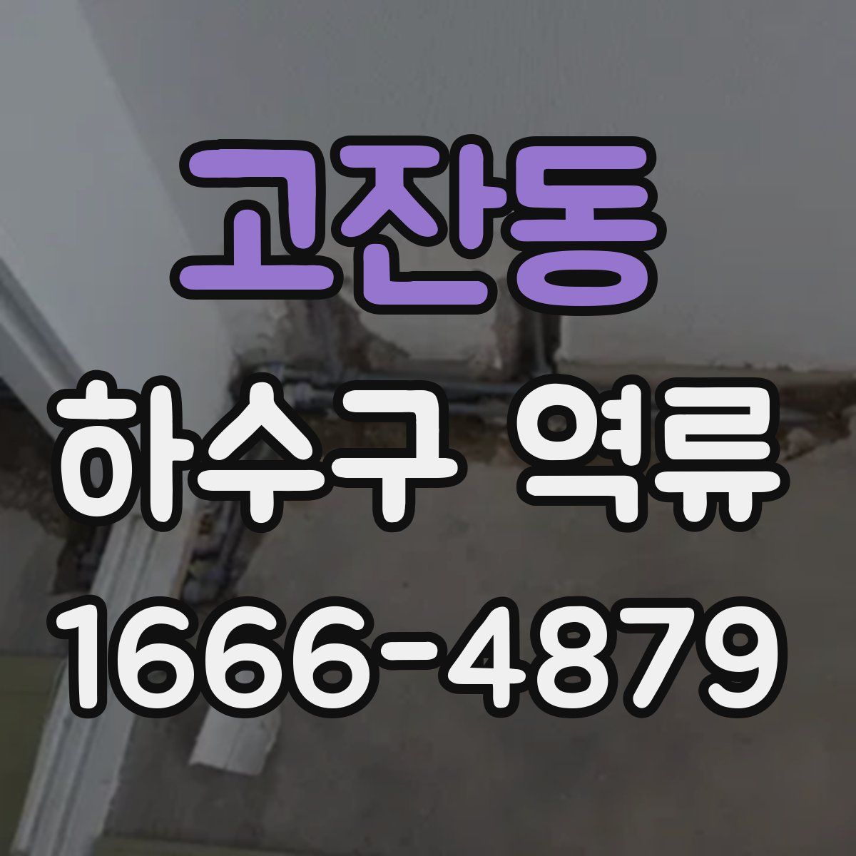 고잔동 하수구 역류