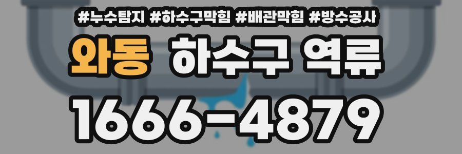 와동 하수구 역류