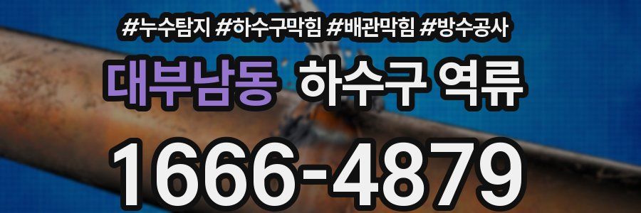 대부남동 하수구 역류