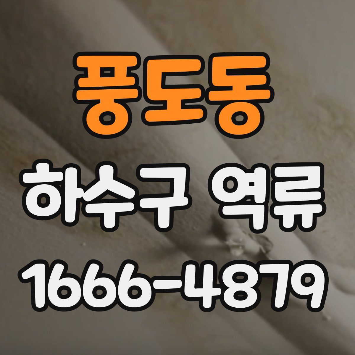 풍도동 하수구 역류
