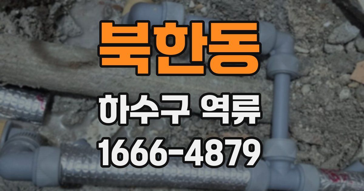 북한동 하수구 역류