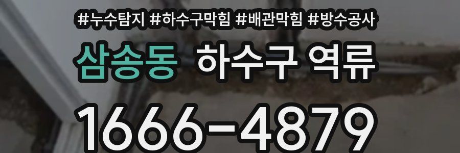 삼송동 하수구 역류