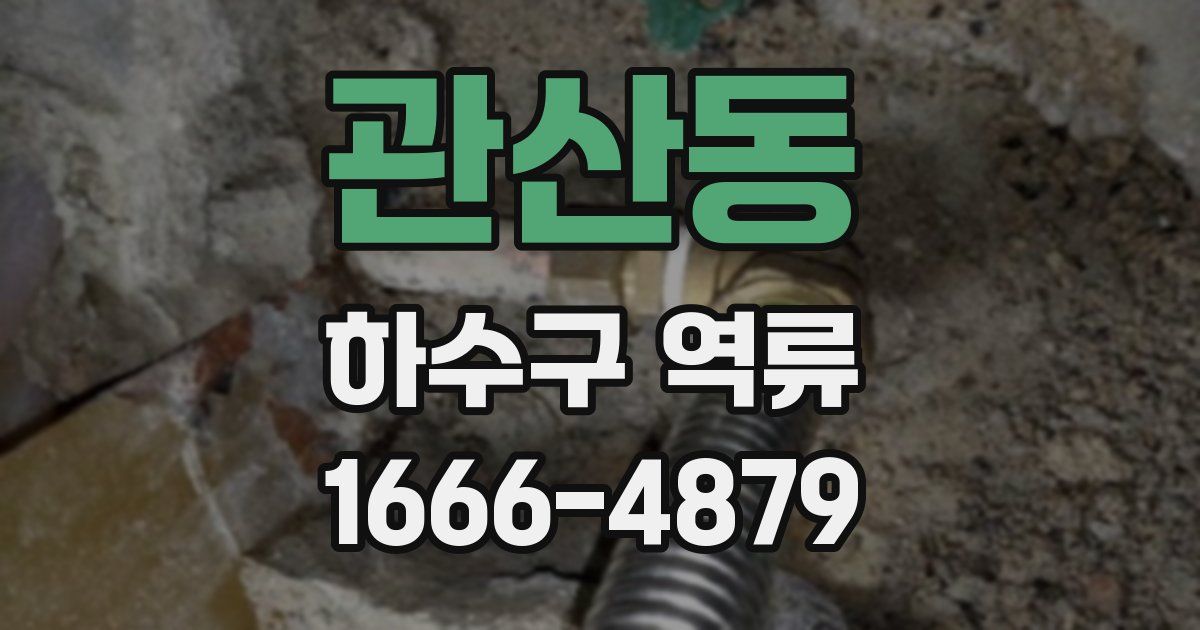 관산동 하수구 역류