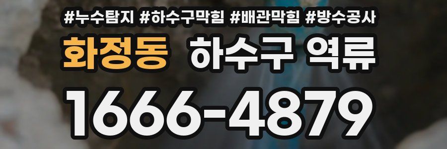 화정동 하수구 역류