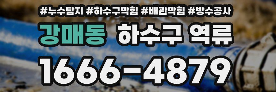 강매동 하수구 역류