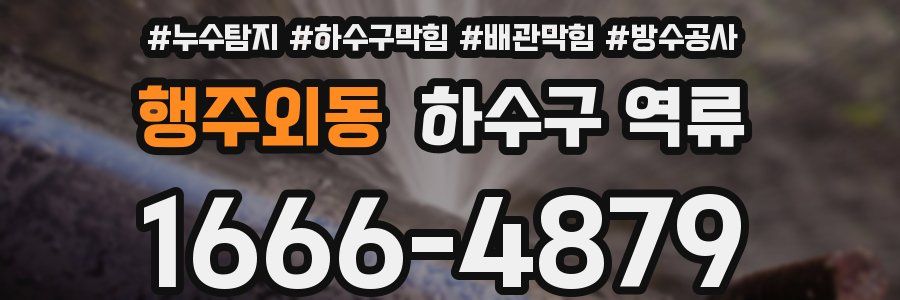 행주외동 하수구 역류