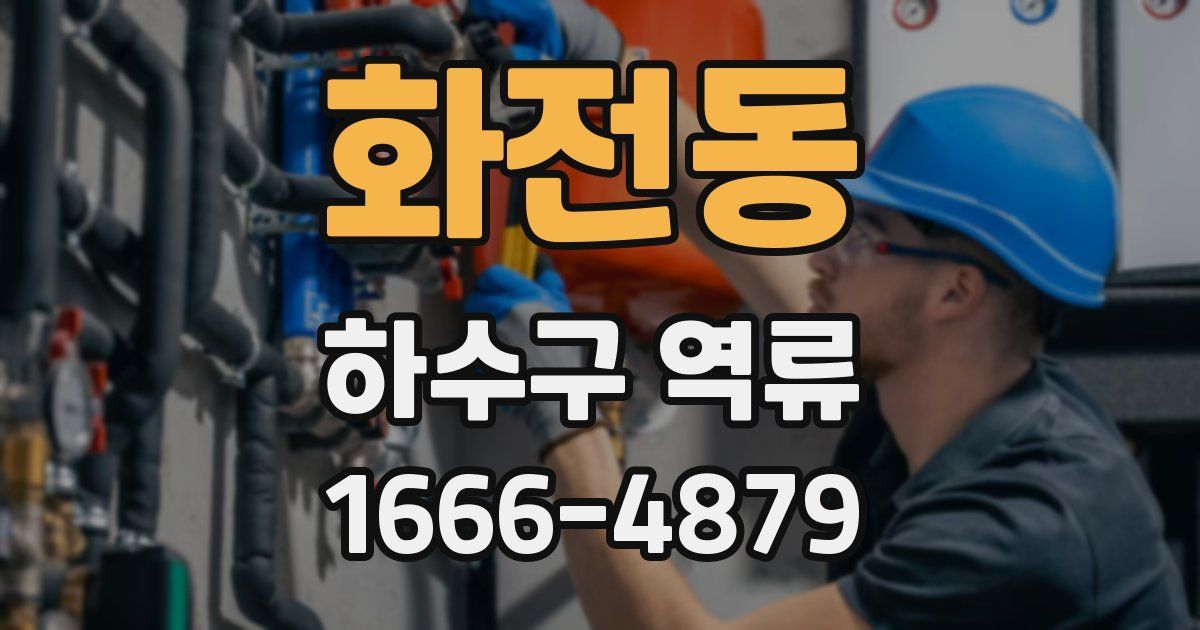 화전동 하수구 역류