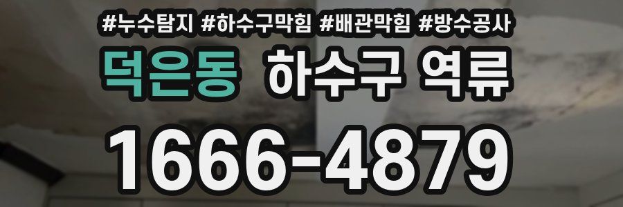 덕은동 하수구 역류