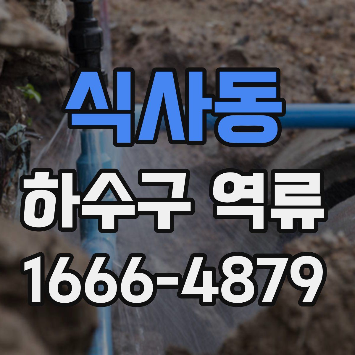 식사동 하수구 역류