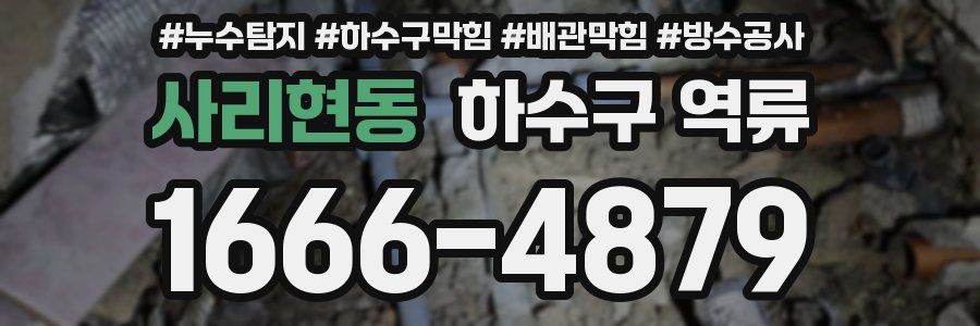 사리현동 하수구 역류