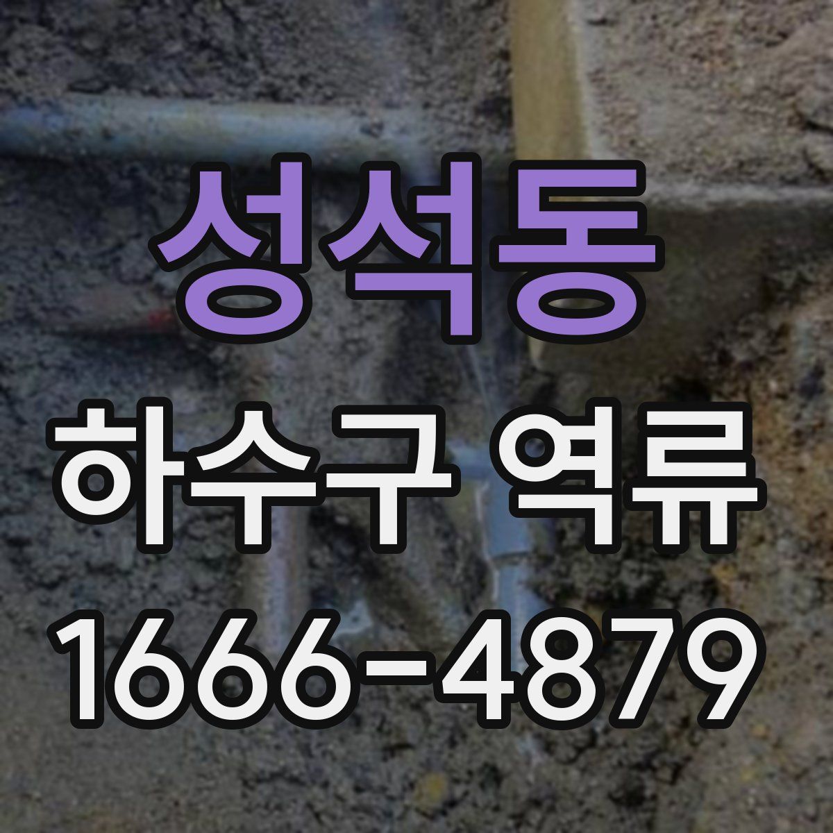 성석동 하수구 역류