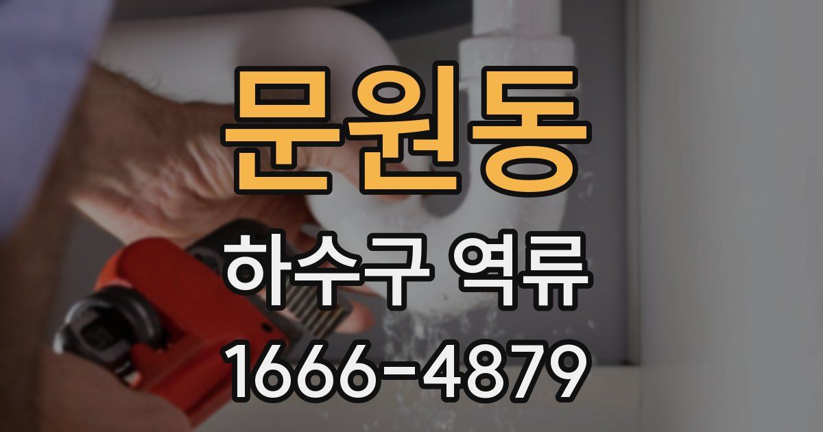 문원동 하수구 역류