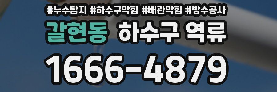갈현동 하수구 역류
