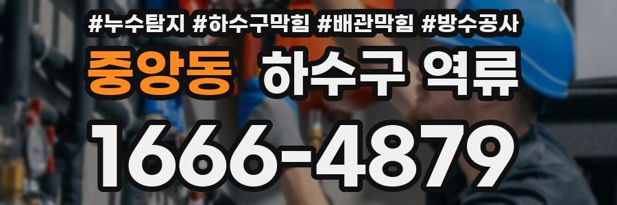 중앙동 하수구 역류