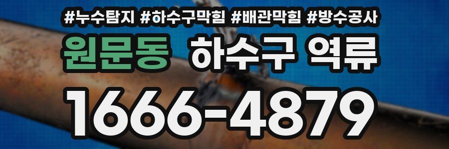 원문동 하수구 역류
