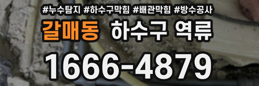 갈매동 하수구 역류