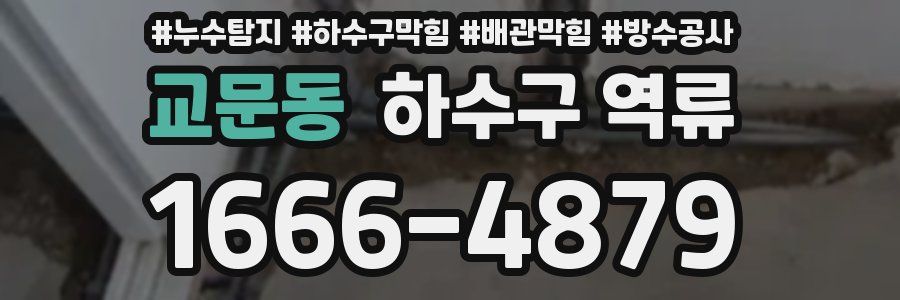 교문동 하수구 역류