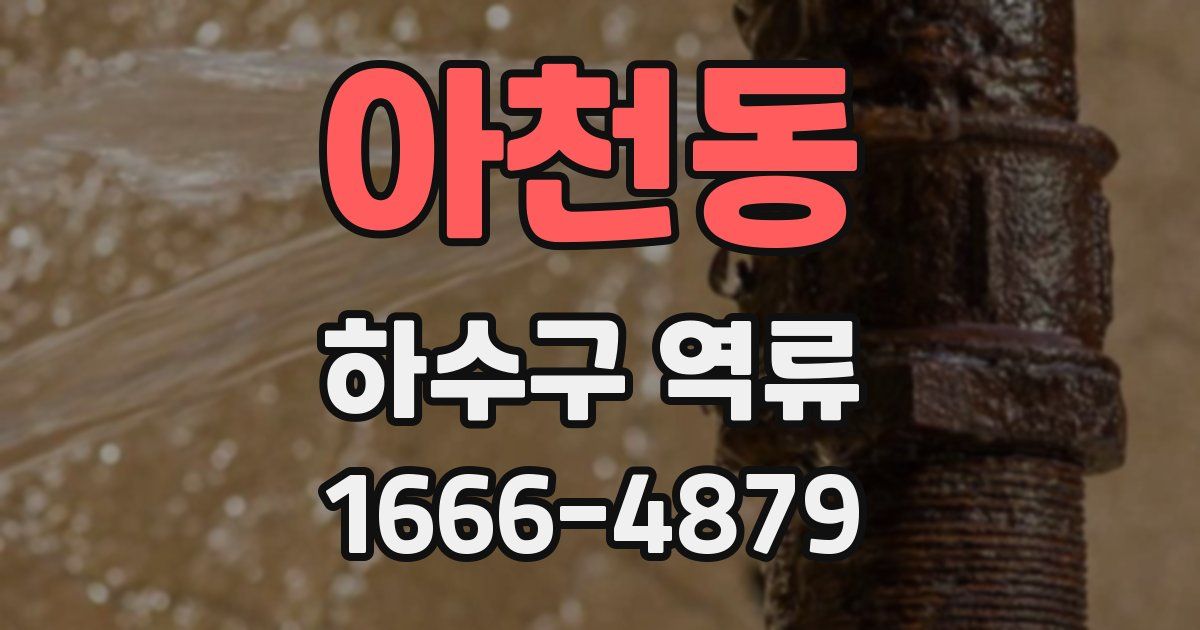 아천동 하수구 역류