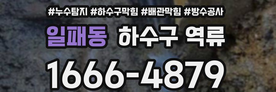 일패동 하수구 역류