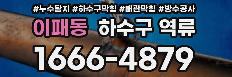 이패동 하수구 역류