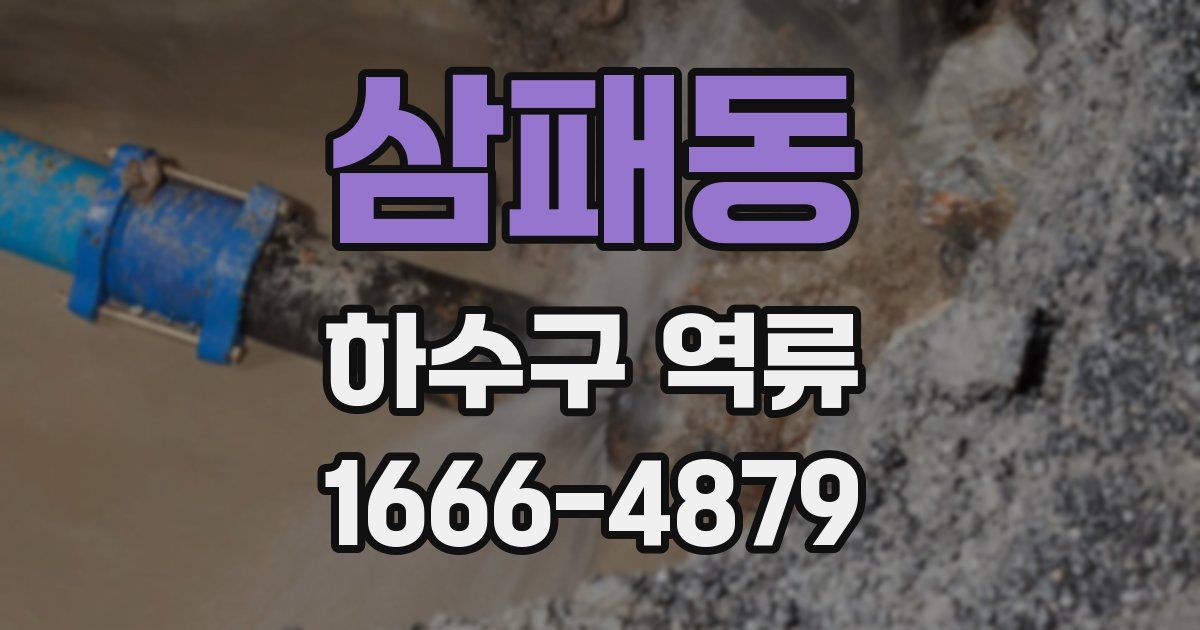 삼패동 하수구 역류