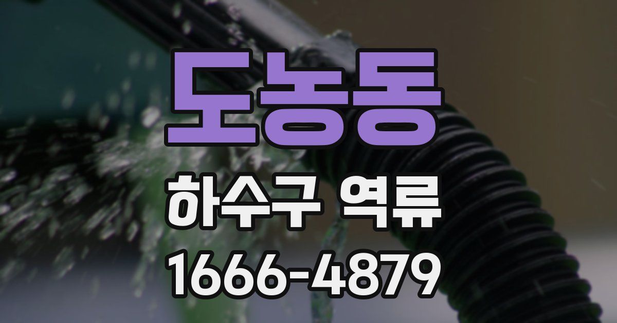 도농동 하수구 역류