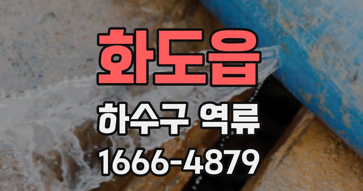 화도읍 하수구 역류