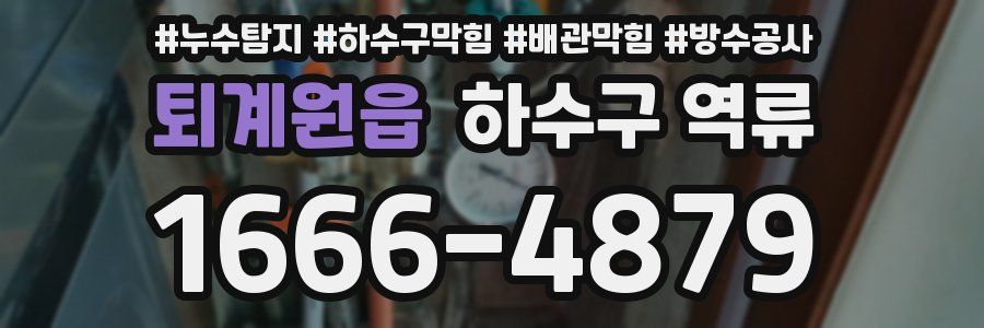 퇴계원읍 하수구 역류