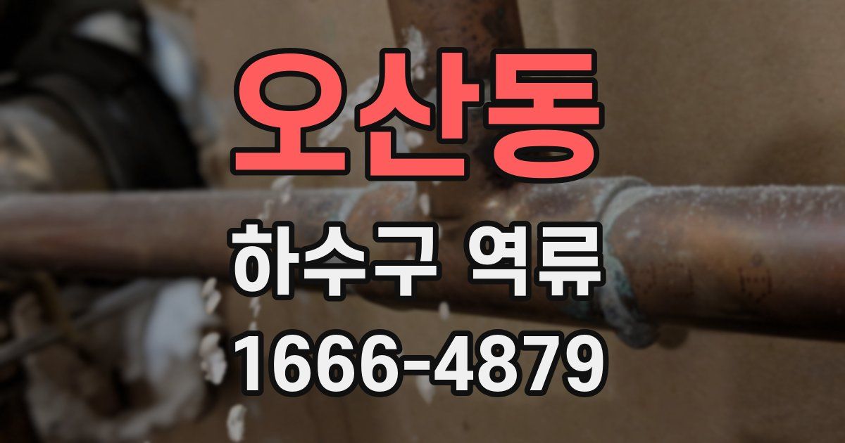 오산동 하수구 역류